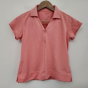 REPREVE Women's Pink Collared Polo Shirt Short Sleeve Size S